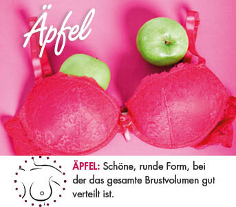 Apfelformige Brüste