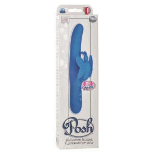 VIBRATOR 10 FUNCT FLUTTERING BUTTERFLY BLUE