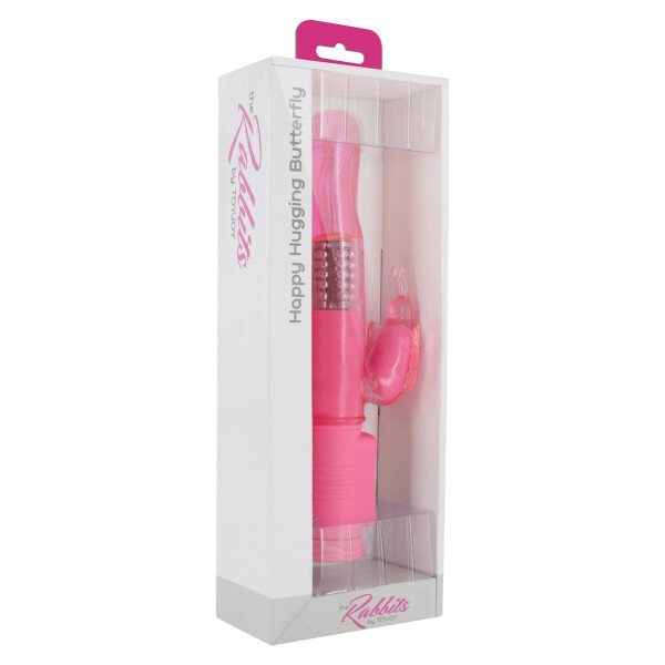 VIBRATORE ROTANTE HAPPY HUGGING BUTTERFLY PINK