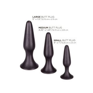 SILICONE ANAL TRAINER KIT BLACK