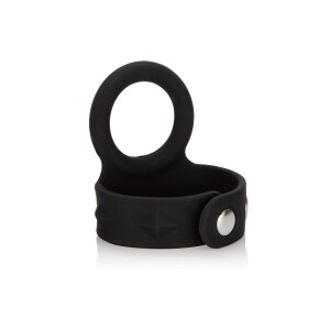 3-Snap Scrotum Ring Large BLACK