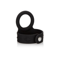 3-Snap Scrotum Ring Large BLACK