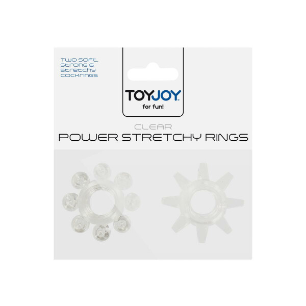 ANELLI FALLICI POWER STRETCHY RINGS CLEAR 2PEZZI