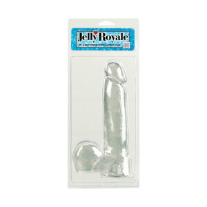 DILDO DONG W/SUCTION CUP TRANSPARENT  8 INCH