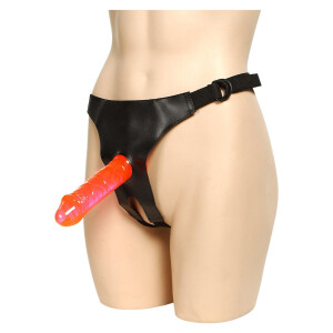 STRAP-ON CROTCHLESS  HARNESS CON 2 DONGS