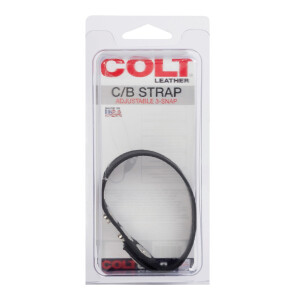 COLT Leather C/B Strap 3-snap BLACK