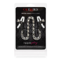 Crystal Chain Nipple Clamps SILVER