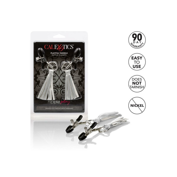 Playful Tassels Nipple Clamps SILVER