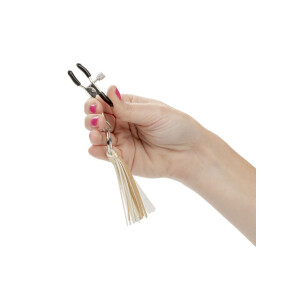 Playful Tassels Nipple Clamps SILVER