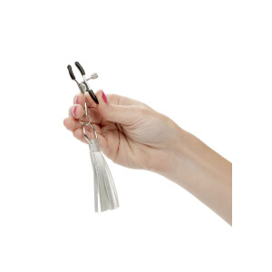 Playful Tassels Nipple Clamps SILVER