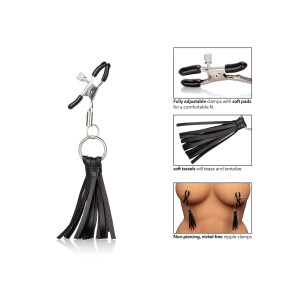 Playful Tassels Nipple Clamps SILVER