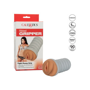 Ribbed Gripper Tight Pussy BROWN