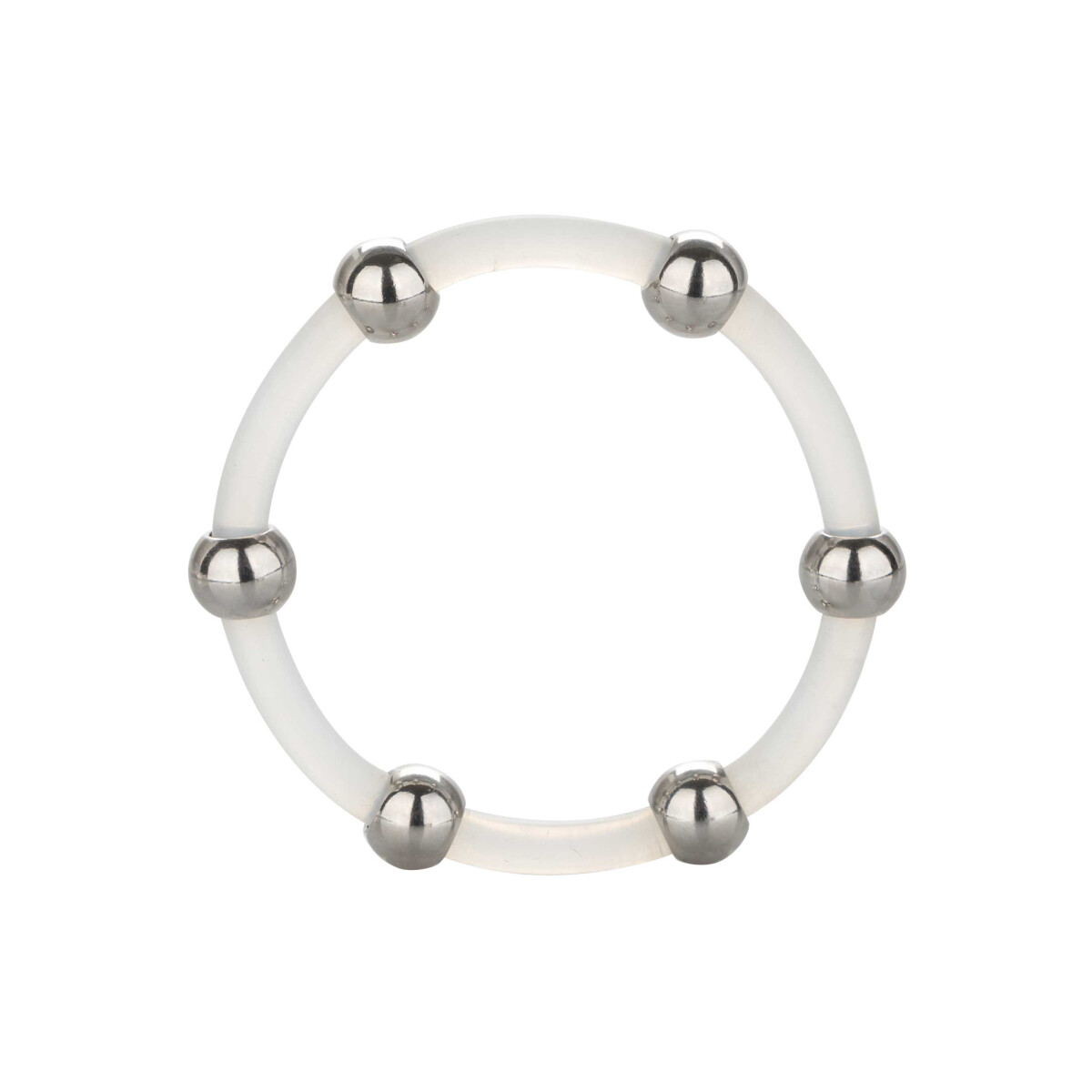 Steel Beaded Silicone Ring XL TRANSPA