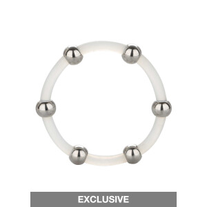 Steel Beaded Silicone Ring XL