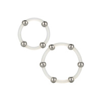 Steel Beaded Silicone Ring Set TRANSPA
