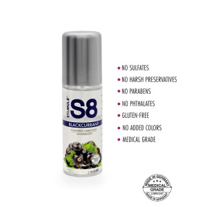 S8 WB Flavored Lube 125ml Blackcurrant
