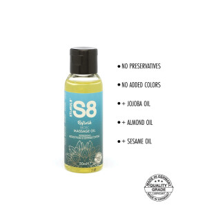 S8 Massage Oil Box 3x 50ml Multi flavour