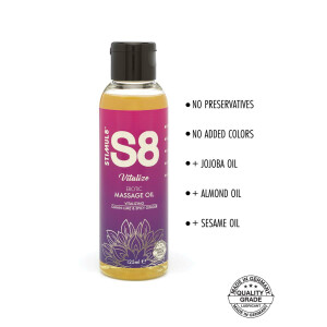 S8 Massage Oil 125ml Limone Zenzero Piccante