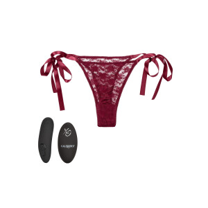 Remote Control Lace Thong Set BLACK