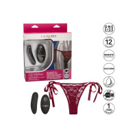 Remote Control Lace Thong Set BLACK