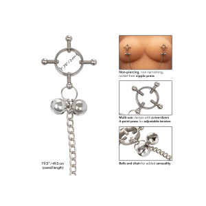 4 Point Nipple Press With Bells METAL