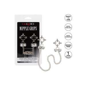 4 Point Nipple Press With Bells METAL