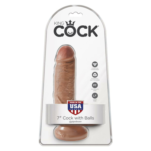 Cock 7 Inch With Balls CARAMEL