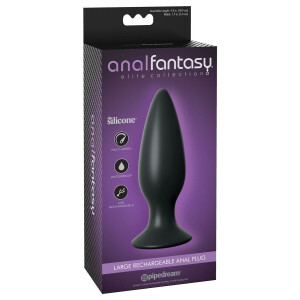 Rechargeable Anal Plug Large BLACK