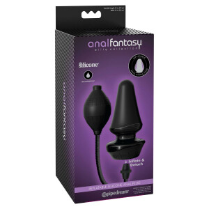Inflatable Silicone Butt Plug BLACK