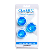 Deluxe Cock Ring Set BLUE