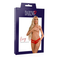 Lucy crotchless thong panty - RED