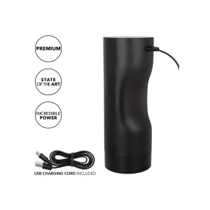 Bionic Sucking and Vibrating Masturbator BLACK