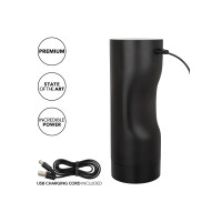 Bionic Sucking and Vibrating Masturbator BLACK