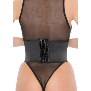 Croco Front Waist Cincher - BLACK
